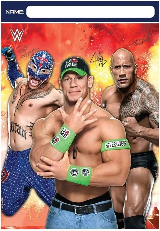 Plastic Loot Bag , WWE Party , Party Favor ,8 ct. 9" x 6 1/2"