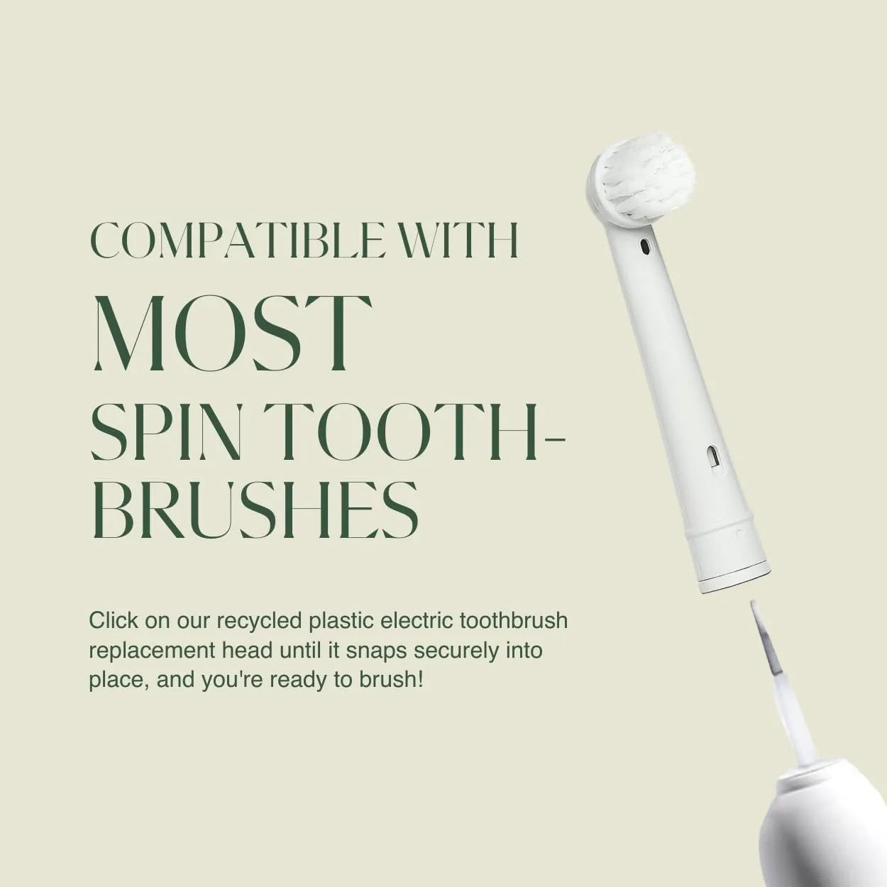 Plus Ultra Eco-Friendly Oral-B Compatible Electric Toothbrush Replacement Heads | 4 Heads Per Pack | Made with Recycled Plastic | Soft Toothbrush for Sensitive Teeth