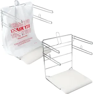 Polmart Plastic Grocery Bag Holder / Rack for Shopping Bags and Plastic Bags (2-Pack)