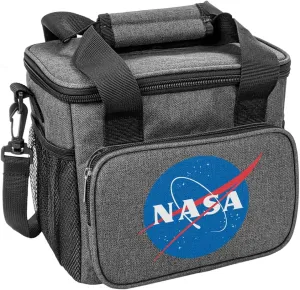 Popfunk NASA Official Meatball Logo Soft Insulated Cooler Bag, Large Lunch Bag, Lightweight, Thermal and Reusable for Office, Picnic, Beach