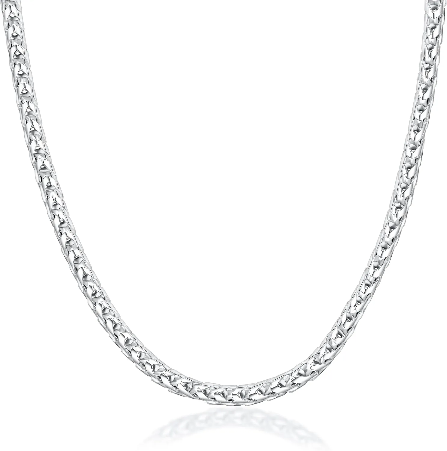 PORI JEWELERS Sterling Silver Italian 2.5MM Solid Franco Square Box Link Chain Necklace