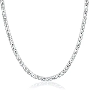 PORI JEWELERS Sterling Silver Italian 2.5MM Solid Franco Square Box Link Chain Necklace