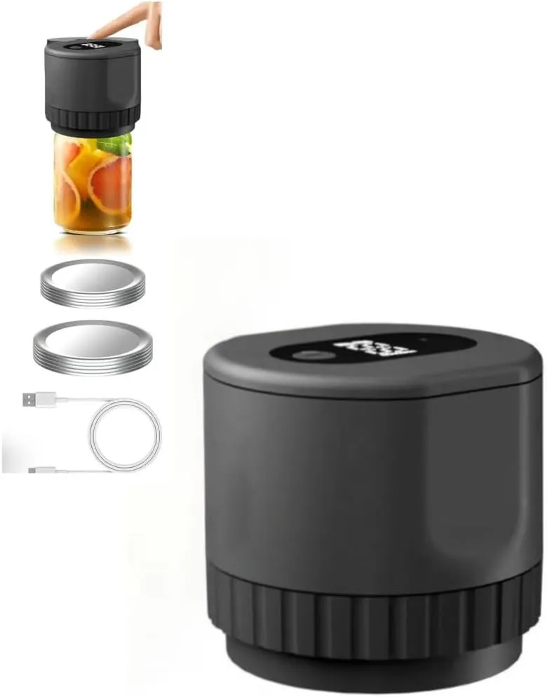 Portable electric Mason jar Seven people's olive rhyme vacuum sealing machine suitable for wide mouth and regular caliber Mason jar kits