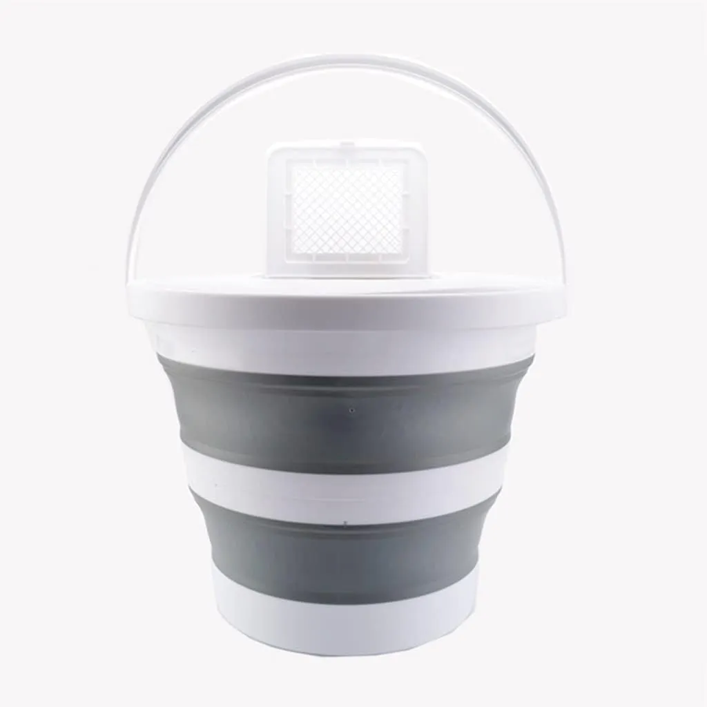 Portable Fishing Water Pail,Collapsible Plastic Bucket with Lid,Car Washing Buckets Collapsible Plastic Pail Fishing Bucket Portable Outdoor Travel Foldable Bait Bucket Container