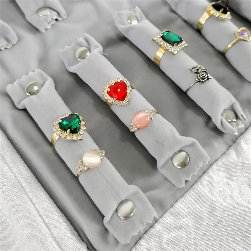 Portable Jewelry Roll Secure Ring Pouch Foldable Ring Case Ideal Ring Holder Case for Travel Enthusiast