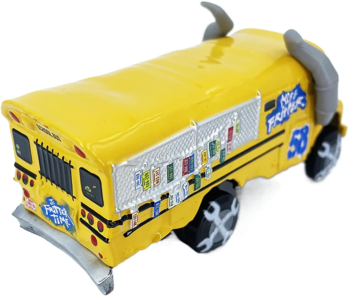 Portable Small Toy Car 1:55 Diecast Model Metal Body Racers for Preschool Kids 3  Year Boy Gift (Yellow Miss Fritter)