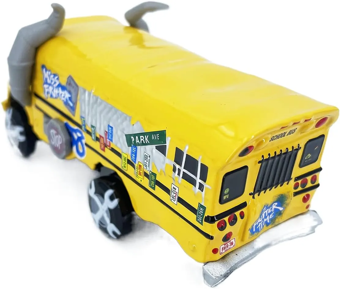Portable Small Toy Car 1:55 Diecast Model Metal Body Racers for Preschool Kids 3  Year Boy Gift (Yellow Miss Fritter)
