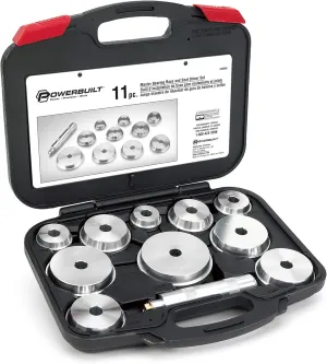 Powerbuilt 11 Piece Master Bearing Race and Seal Driver Tool Set, Bearing Press Kit, Seal Installer Bearing Driver Kit for Bearing Installation, Storage Case - 648996