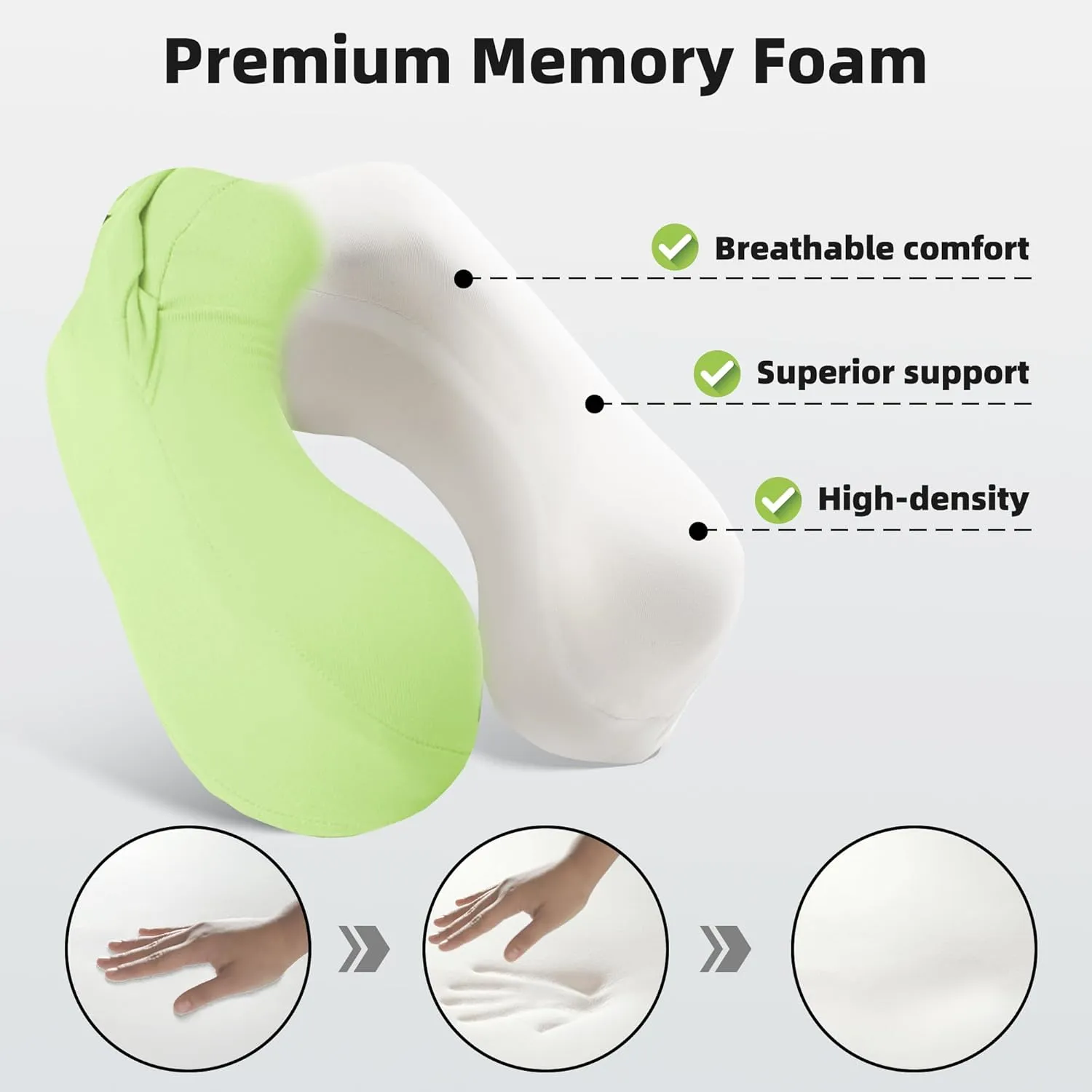 Privacy-Friendly Hooded Travel Pillow for Kids & Adults, Sensory-Friendly, Memory Foam Neck Support for Airplane, Car & Train, Breathable Fabric, Portable, Ultimate Comfort