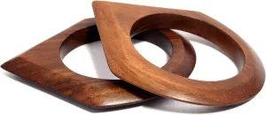 Pure Hands Geo Adroit – Handcrafted Sisoo Wood Bangle, Pointed Edge Design, Satin Wax Finish, Lightweight & Modern, Eco-Friendly Jewelry, Minimalist & Geometric Style | Geo Style Collection