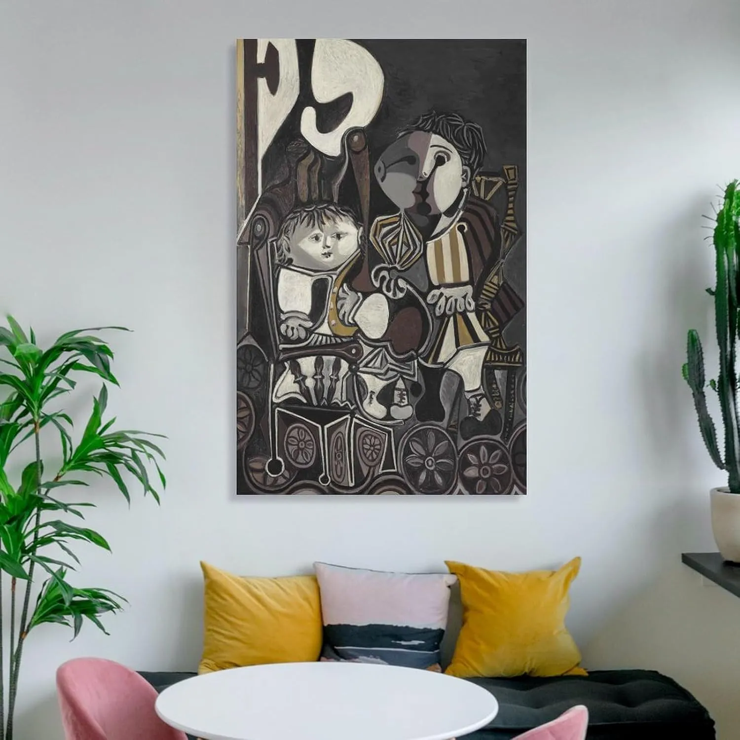 qinshuang Pablo Picasso-Claude Et Paloma-poster Poster Decorative Painting Canvas Wall Art Living Room Posters Bedroom Painting 20x30inch(50x75cm)