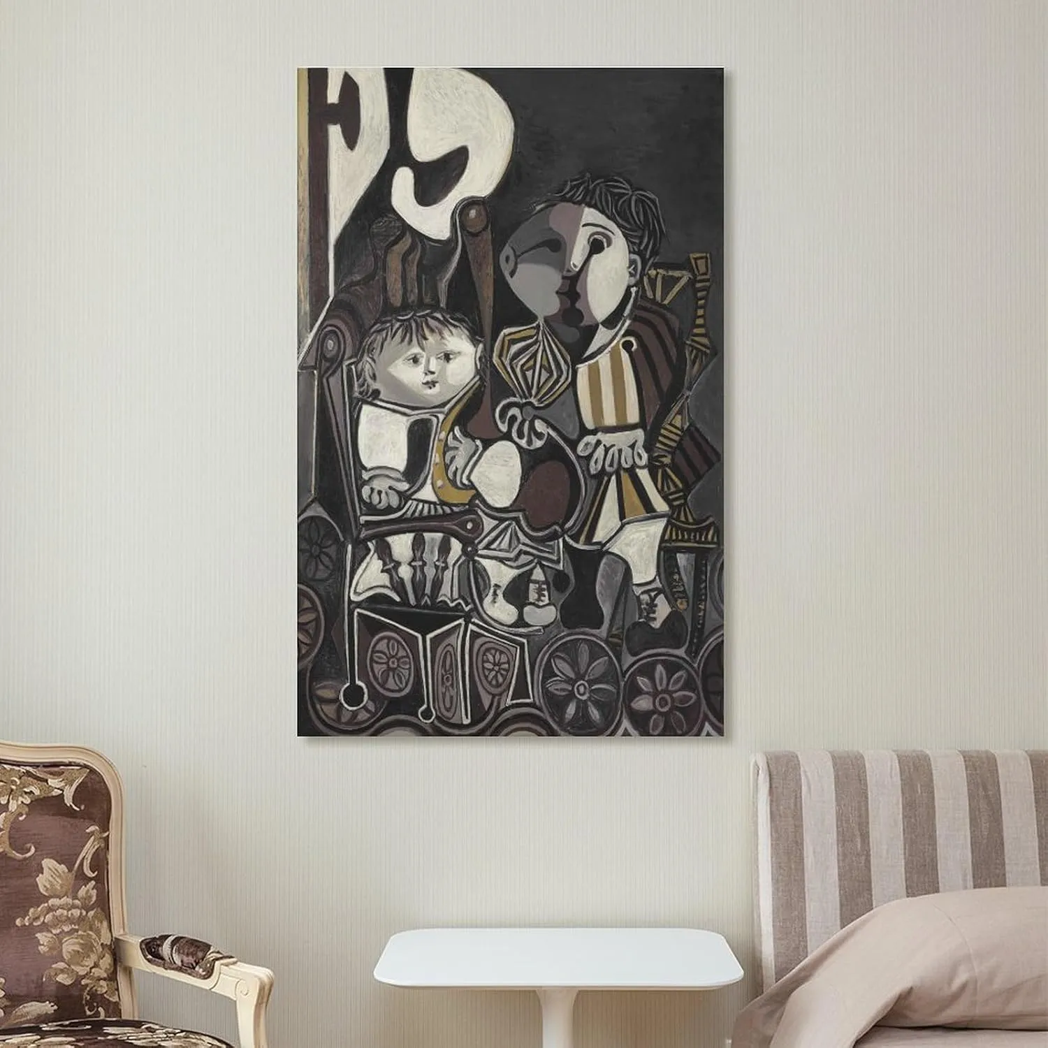 qinshuang Pablo Picasso-Claude Et Paloma-poster Poster Decorative Painting Canvas Wall Art Living Room Posters Bedroom Painting 20x30inch(50x75cm)