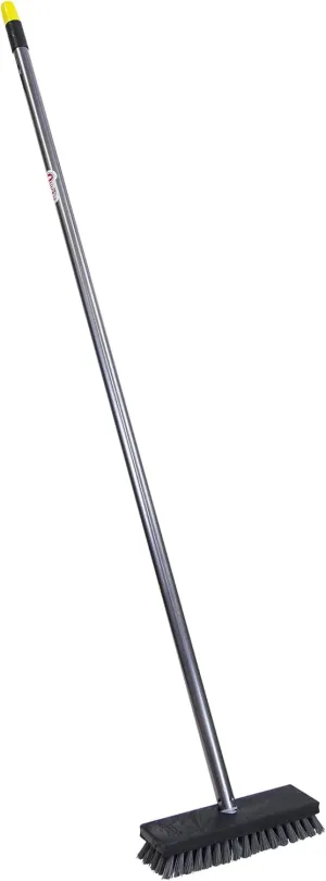 Quickie Deck Scrub with 54-Inch Handle, Duratek Block, Scraper Blade, Clean and Remove Debris and Dirt on Decks, Outdoor Surfaces