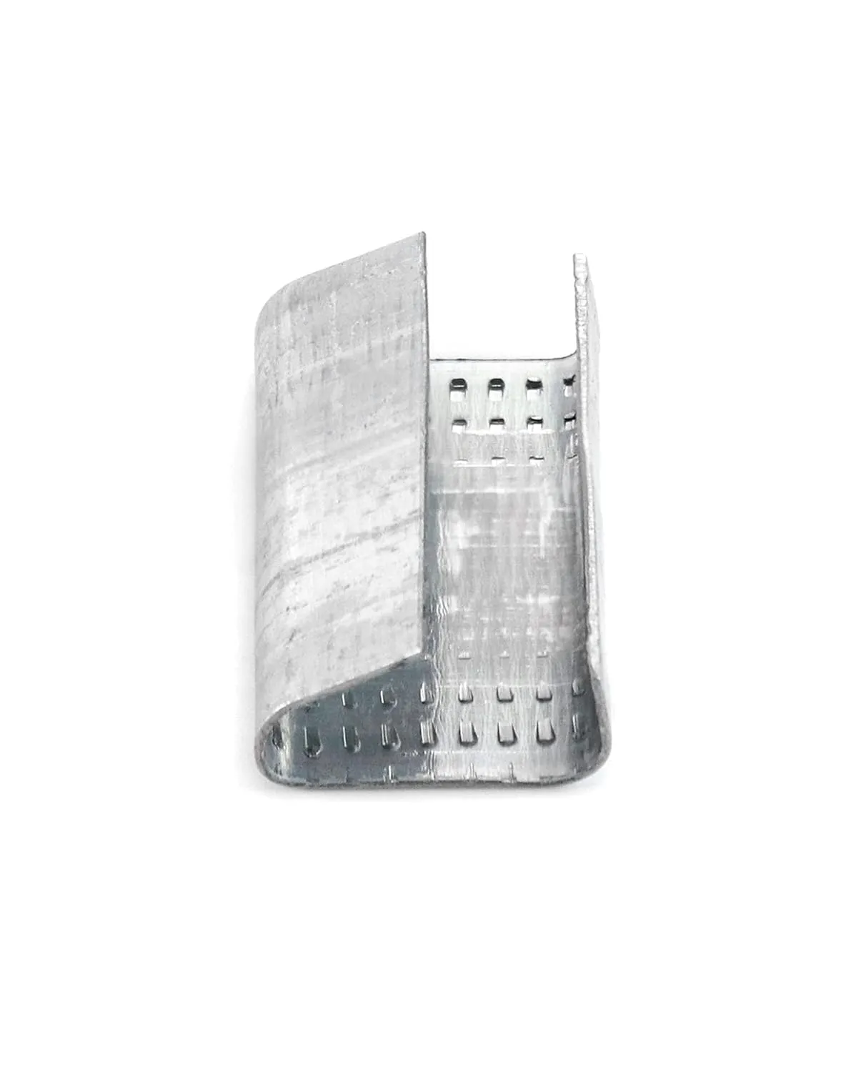 QWORK Seals for 1/2" Strap Width Steel Strapping, 500 Pcs Metal Clips for Firmly Securing Packaging and Pallet Banding, Fix Large and Medium-sized Loads for Storage and Transportation