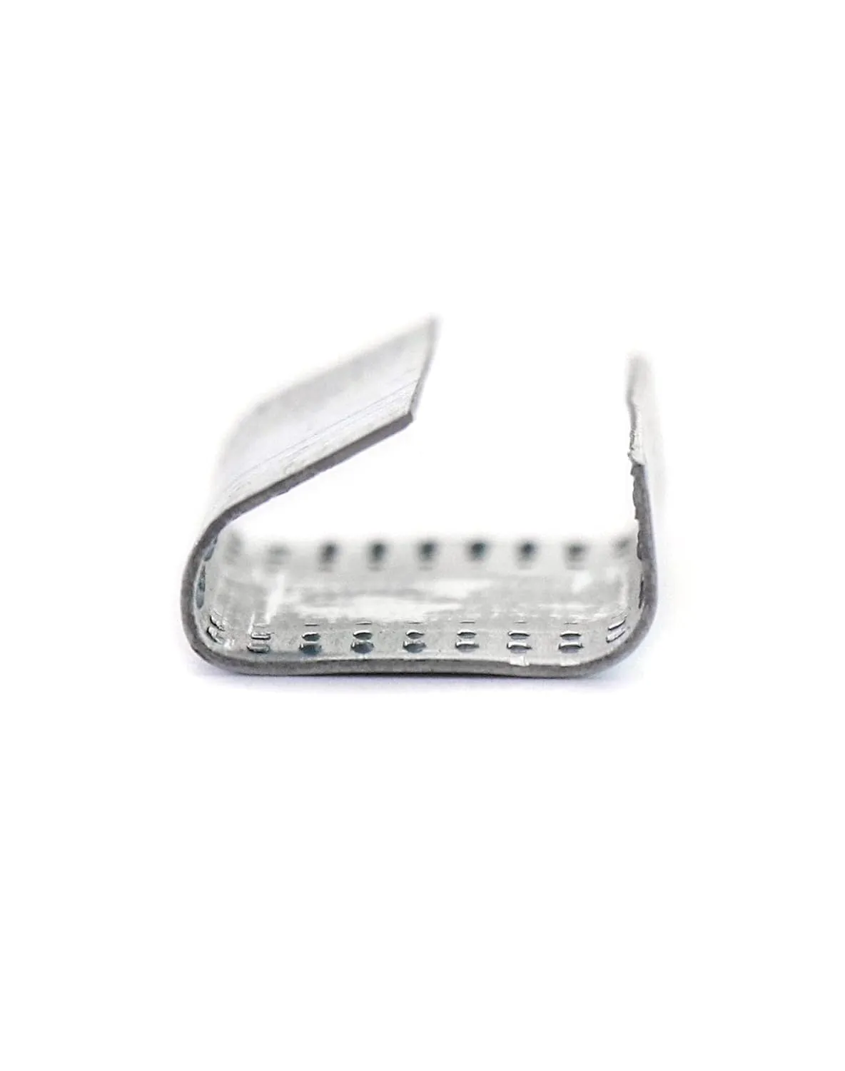 QWORK Seals for 1/2" Strap Width Steel Strapping, 500 Pcs Metal Clips for Firmly Securing Packaging and Pallet Banding, Fix Large and Medium-sized Loads for Storage and Transportation