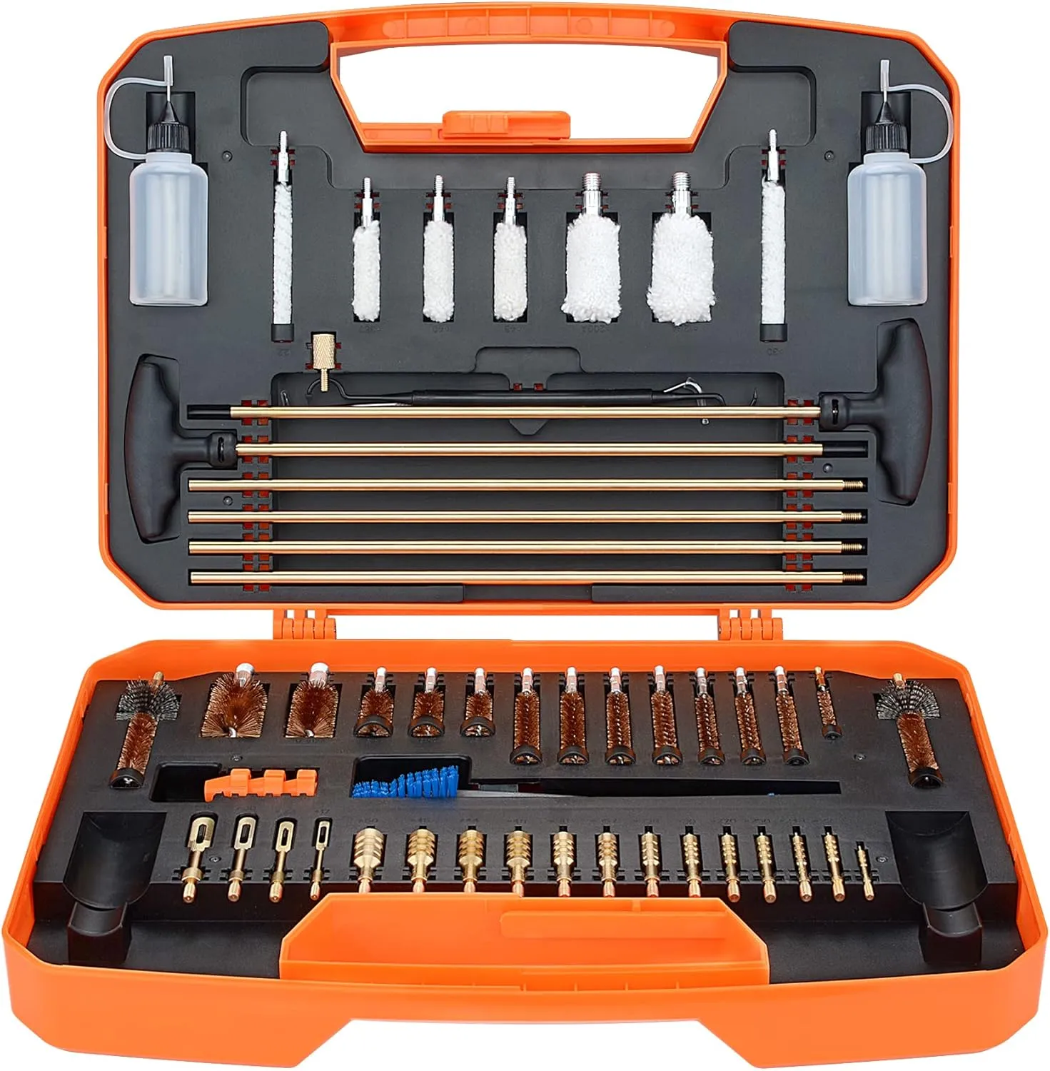 Raiseek Gun Cleaning Kit Rifle Pistol Shotgun Universal Cleaning Kit for 20GA 12GA .45 .40 .357/.380/.38/9MM .338 .325/8mm .30/7.62MM .270 .250 .243 .22 .17 All Calibers