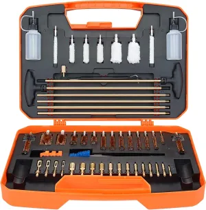 Raiseek Gun Cleaning Kit Rifle Pistol Shotgun Universal Cleaning Kit for 20GA 12GA .45 .40 .357/.380/.38/9MM .338 .325/8mm .30/7.62MM .270 .250 .243 .22 .17 All Calibers