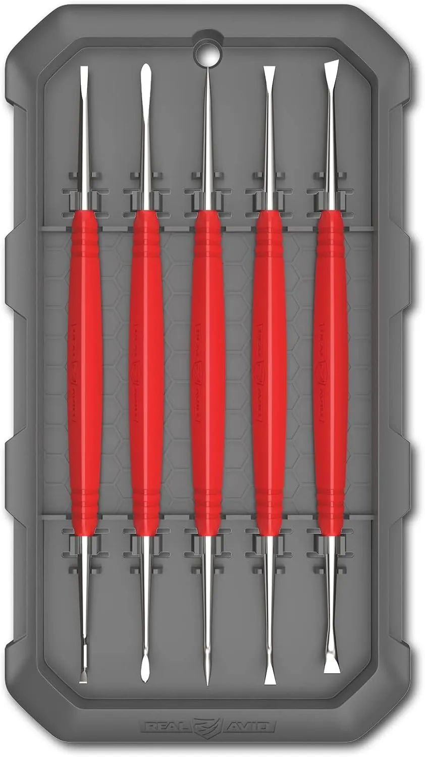 Real Avid Stainless Steel Gun Cleaning Picks for Firearm Cleaning and Maintenance - Set of 5 | 10 Different Tip Shapes for Gun Cleaning | Ergonomic Handle For Superior Control and Easy Carbon Cleaning