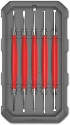 Real Avid Stainless Steel Gun Cleaning Picks for Firearm Cleaning and Maintenance - Set of 5 | 10 Different Tip Shapes for Gun Cleaning | Ergonomic Handle For Superior Control and Easy Carbon Cleaning