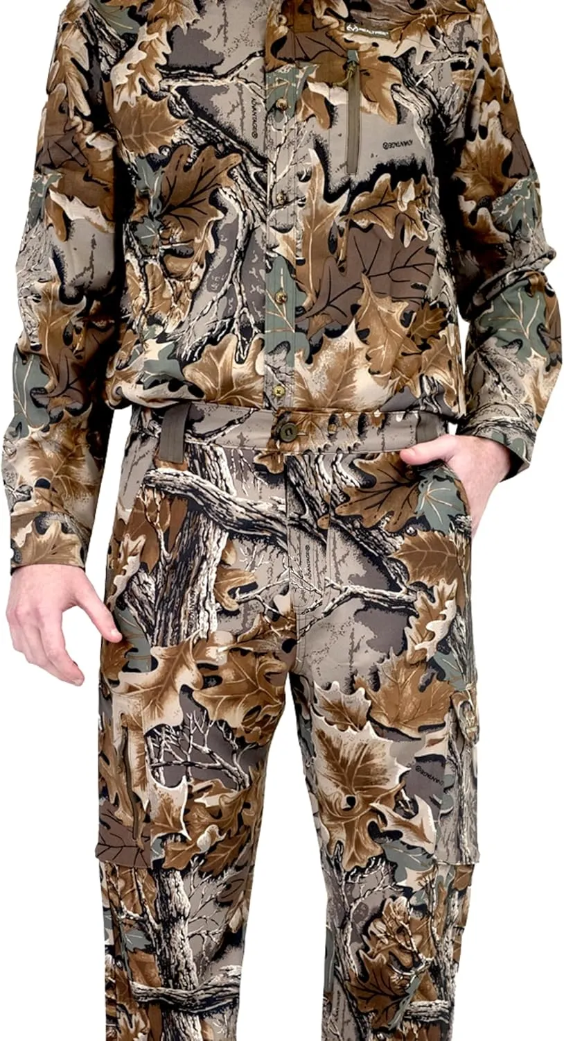 Realtree Men's All-Season Pants, Lightweight Camo Hunting Gear, Moisture-Wicking, Durable Fabric