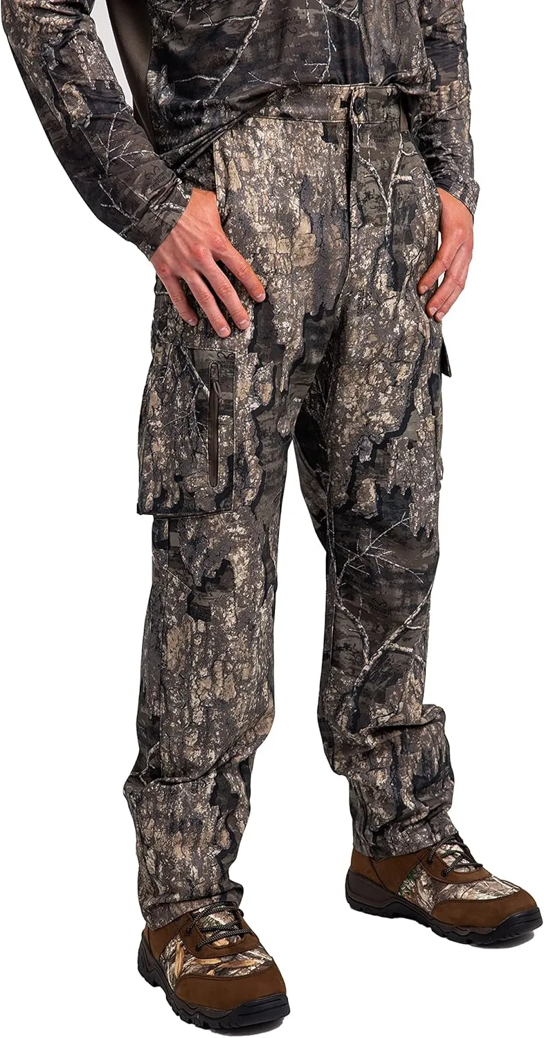 Realtree Men's All-Season Pants, Lightweight Camo Hunting Gear, Moisture-Wicking, Durable Fabric