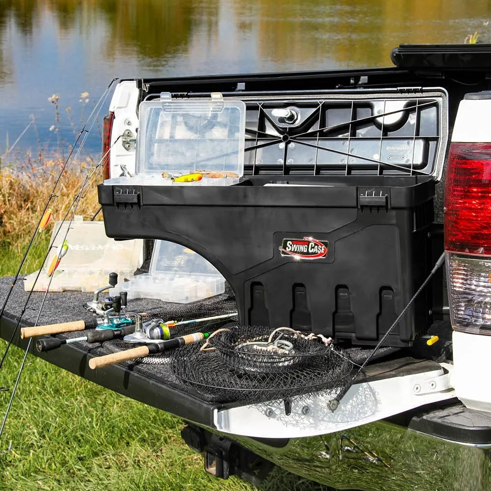 RealTruck UnderCover SwingCase Truck Bed Storage Box | SC104P | Fits 2019 - 2025 Chevy/GMC Silverado/Sierra 1500 Passenger Side (Will not fit with Carbon Pro Bed or MultiPro Tailgate)