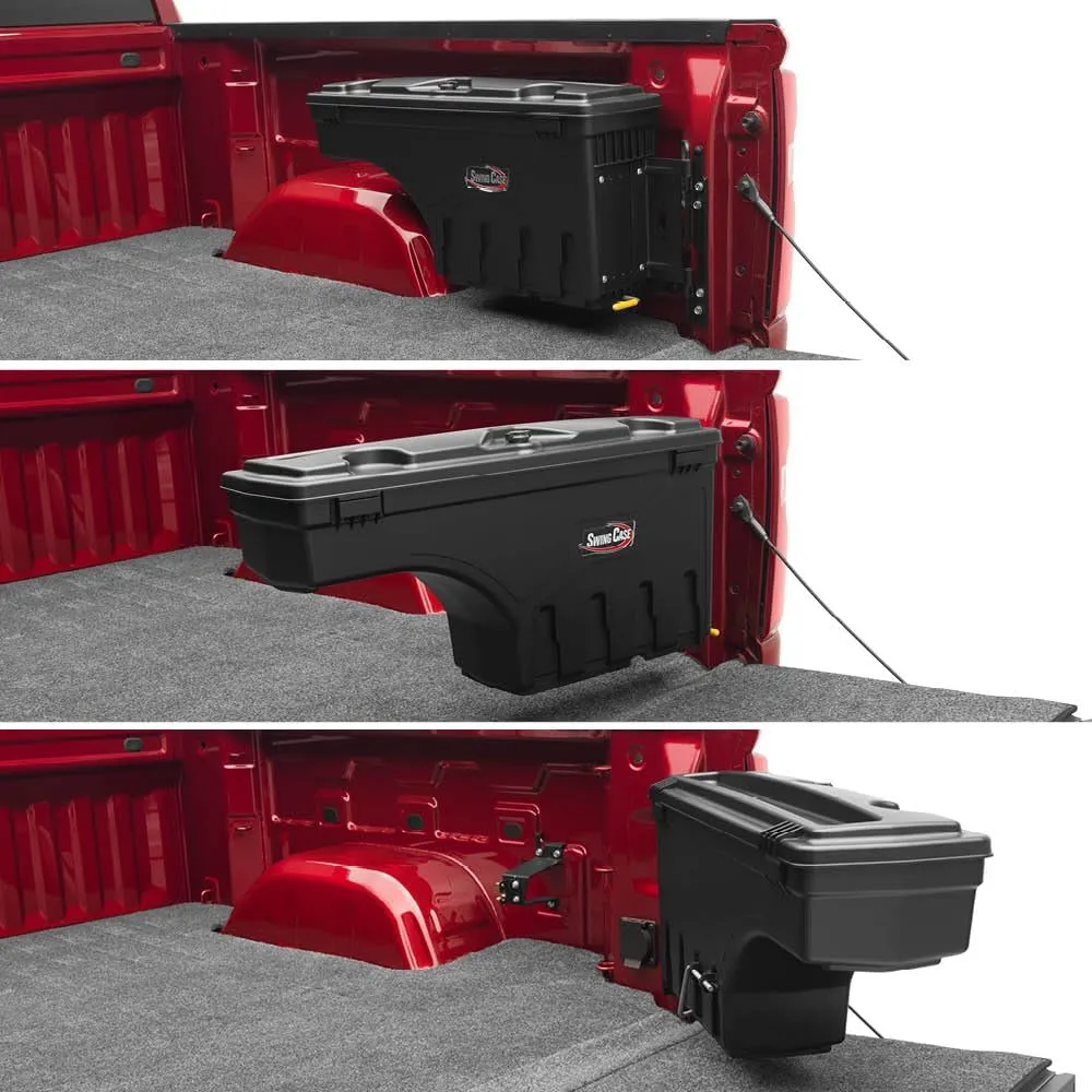 RealTruck UnderCover SwingCase Truck Bed Storage Box | SC104P | Fits 2019 - 2025 Chevy/GMC Silverado/Sierra 1500 Passenger Side (Will not fit with Carbon Pro Bed or MultiPro Tailgate)