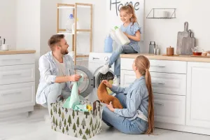 Rectangular Canvas Storage Bins,Waterproof Storage Basket,Collapsible Toy Organizer Bin with Handles for Clothes Storage, Kid's Toy Box,Book Bag (Tree)