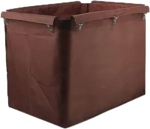 Rectangular Removable Waterproof Liner Bag - 400L for Rolling Laundry Basket Replacement Liner Bag for Commercial Laundry Cart Detachable Storage Bags for Cart(Brown)