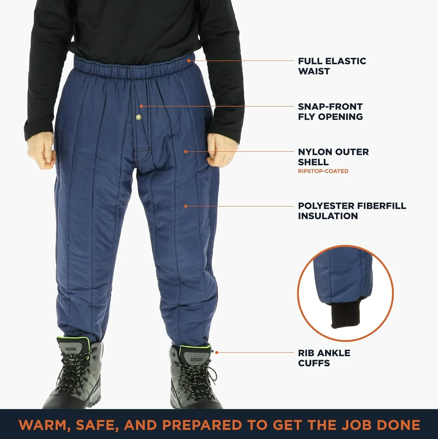 RefrigiWear Cooler Wear Trousers, Insulated Work Pants, 10°F (-12°C)