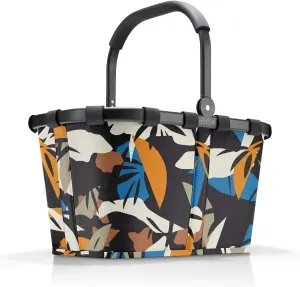 reisenthel Carrybag Fabric Market Tote, Sturdy Reusable Shopping and Storage Basket, Lightweight and Collapsible, Miami Black