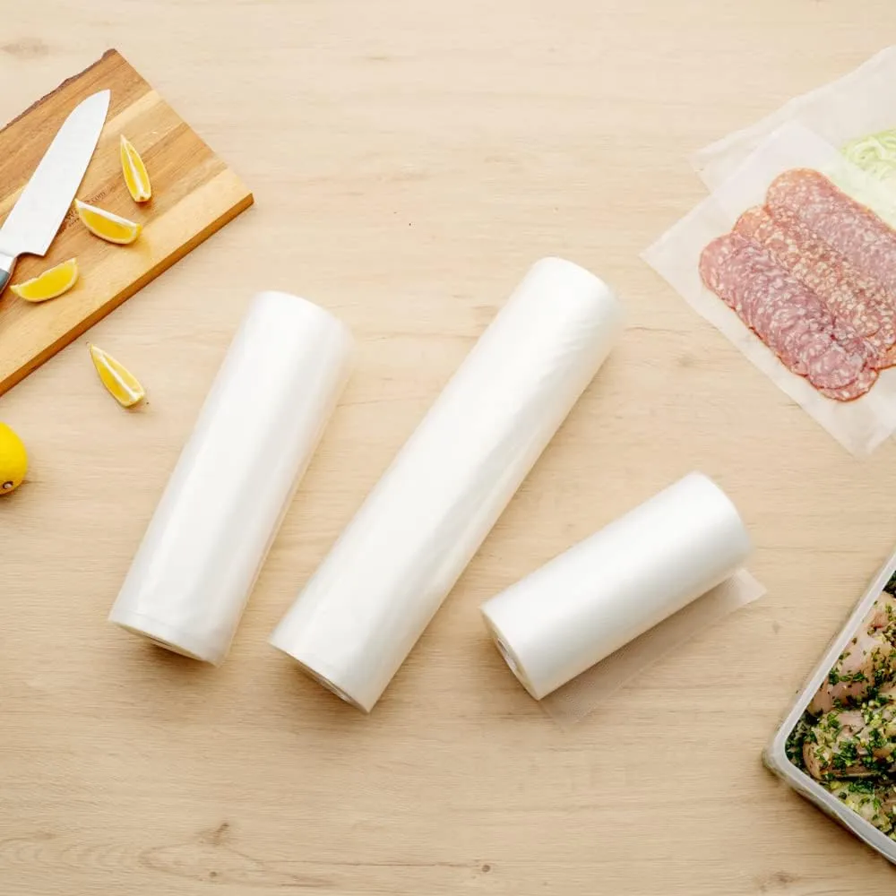 Restaurantware Fresh Hero Vacuum Bag Roll 1 Microwavable Vacuum Seal Bag Roll - Freezable 3 Mil Thickness Plastic Vacuum Storage Bag Roll For Sous Vide Cooking