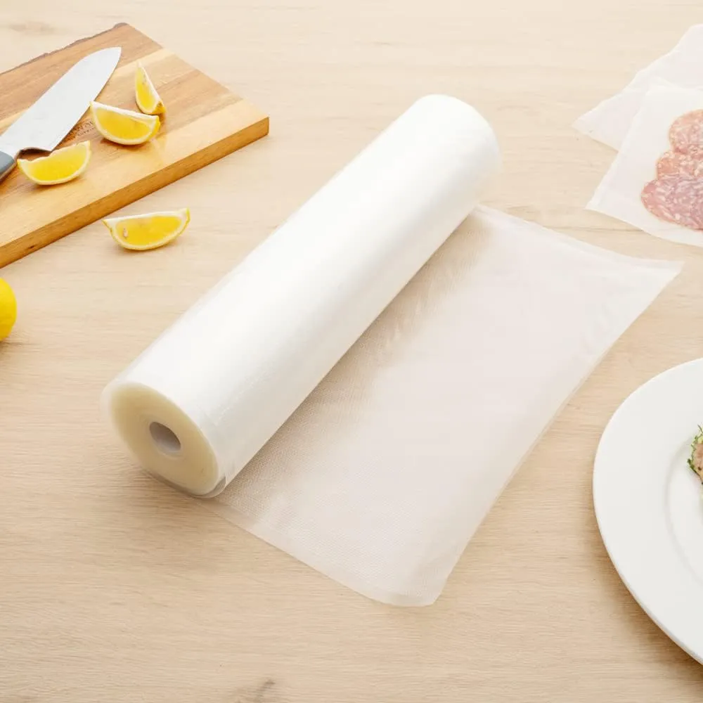 Restaurantware Fresh Hero Vacuum Bag Roll 1 Microwavable Vacuum Seal Bag Roll - Freezable 3 Mil Thickness Plastic Vacuum Storage Bag Roll For Sous Vide Cooking