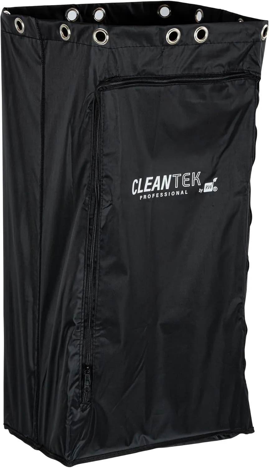 Restaurantware-Janitor CART Bag ONLY: Clean Tek Professional 16.93 x 10.63 x 29.53 Inch Janitorial Cart Bag, 1 Heavy-Duty Bag - Janitor Cart Sold Separately, Durable, Black Plastic Replacement Bag
