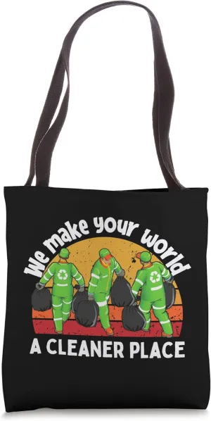 Retro Vintage Garbage Sanitation Workers Tote Bag