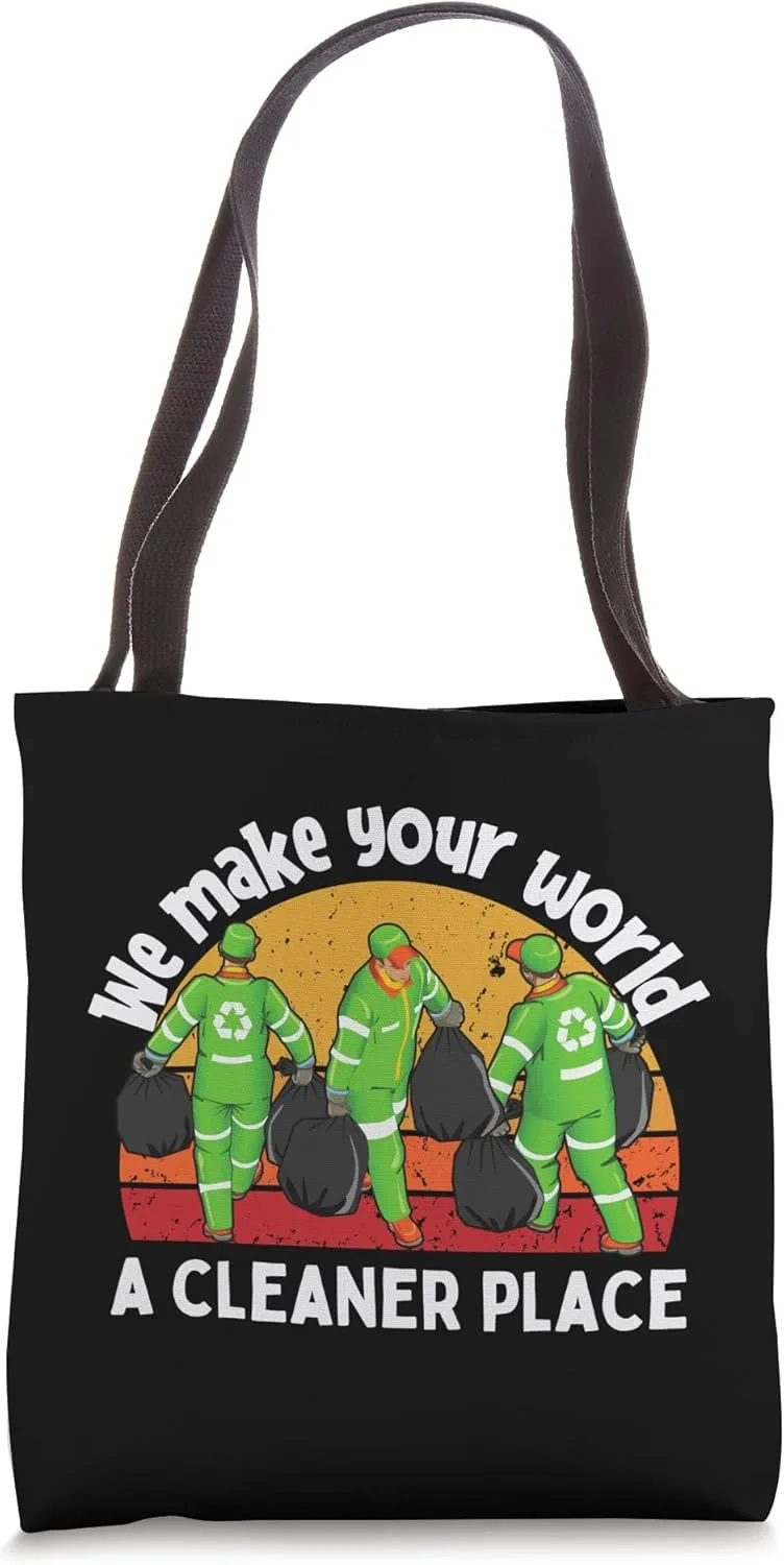 Retro Vintage Garbage Sanitation Workers Tote Bag
