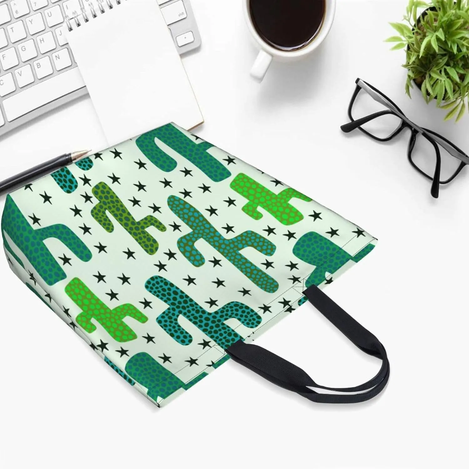 Reusable Grocery bags Big Capacity Shopping Bag Canvas Shoulder Tote Handbag for Women Girls