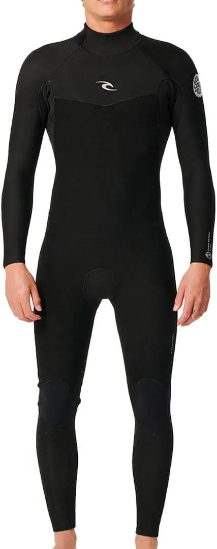 Rip Curl Mens Dawn Patrol 4/3mm Back Zip Wetsuit 15AMFS - Black
