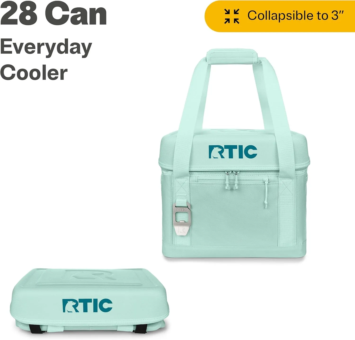 RTIC 28 Can Everyday Cooler, Soft Sided Portable Insulated Cooling for Lunch, Beach, Drink, Beverage, Travel, Camping, Picnic, for Men and Women