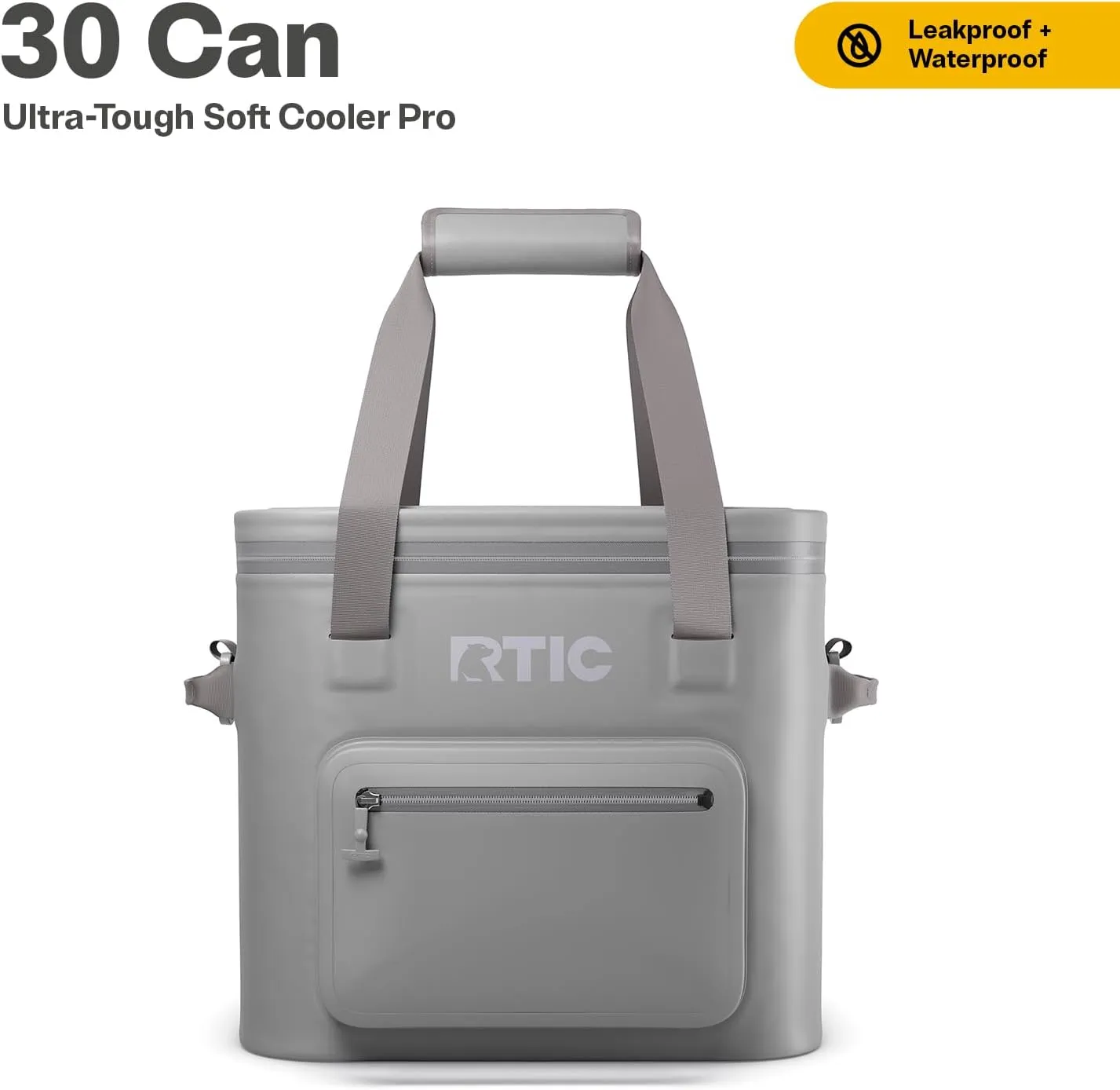 RTIC 30 Can Ultra-Tough Soft Cooler Pro, Insulated, Waterproof, Leak Proof, Portable Floating Bag for Beverage, Drink, Lunch, Outdoor, Beach, Car,Camping, Picnic, Fishing, Boat