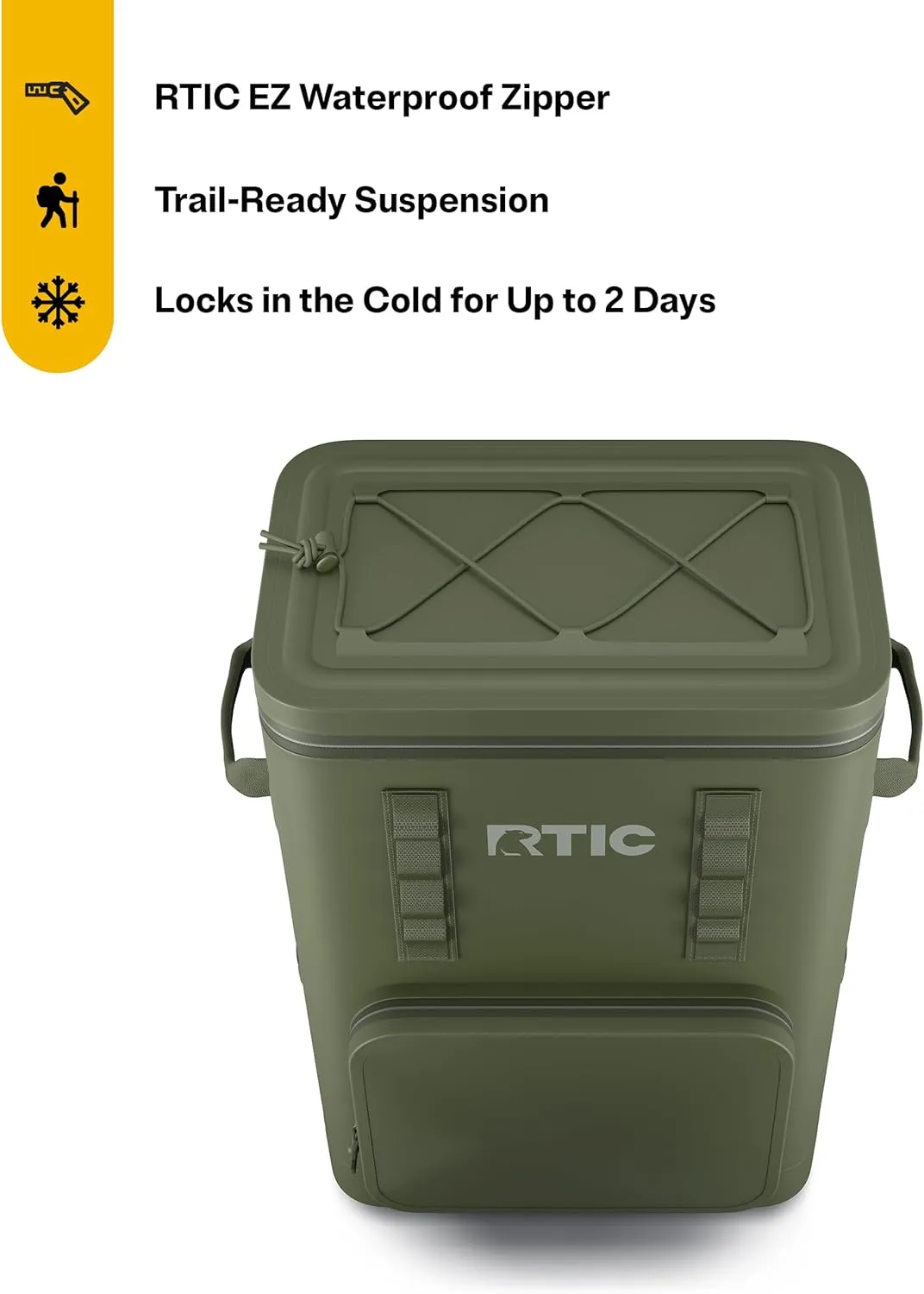 RTIC 48 Can Ultra-Tough Backpack Cooler, Insulated, Waterproof, Leak Proof, Portable Floating Bag for Beverage, Drink, Lunch, Outdoor, Beach, Car, Camping, Picnic, Fishing, Boat
