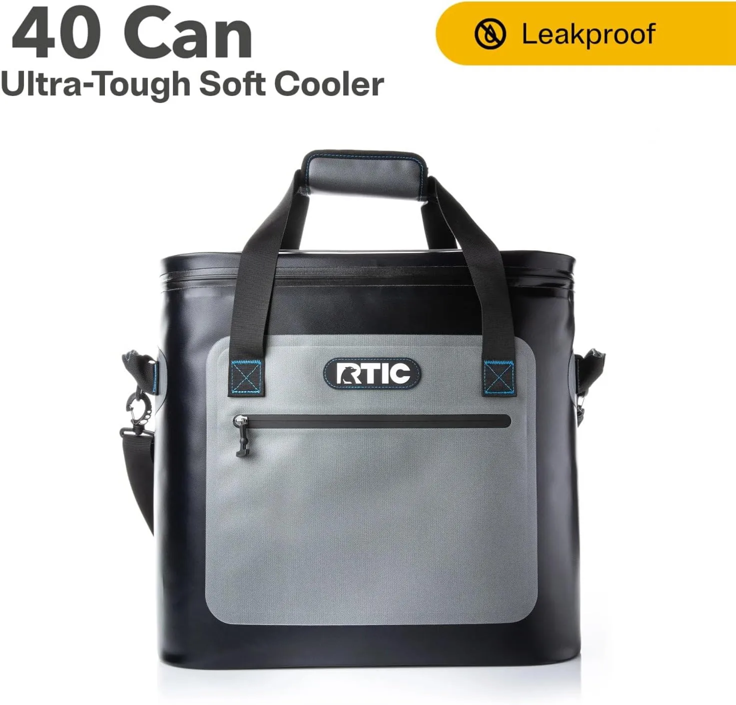 RTIC Ultra-Tough Soft Cooler 40 Can, Insulated Bag Portable Ice Chest Box for Lunch, Beach, Drink, Beverage, Travel, Camping, Picnic, Car, Trips, Floating Cooler Leak-Proof with Zipper