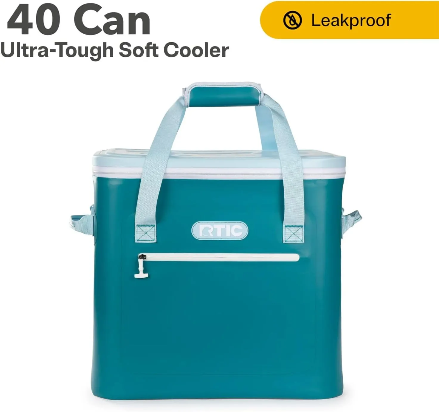 RTIC Ultra-Tough Soft Cooler 40 Can, Insulated Bag Portable Ice Chest Box for Lunch, Beach, Drink, Beverage, Travel, Camping, Picnic, Car, Trips, Floating Cooler Leak-Proof with Zipper