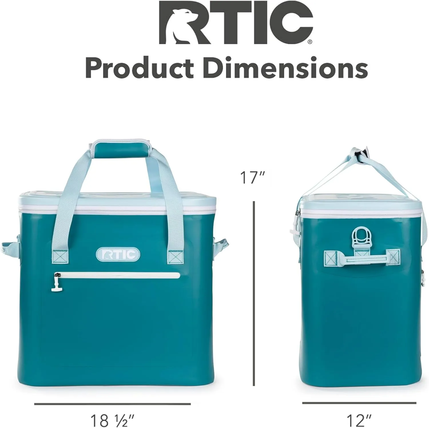 RTIC Ultra-Tough Soft Cooler 40 Can, Insulated Bag Portable Ice Chest Box for Lunch, Beach, Drink, Beverage, Travel, Camping, Picnic, Car, Trips, Floating Cooler Leak-Proof with Zipper