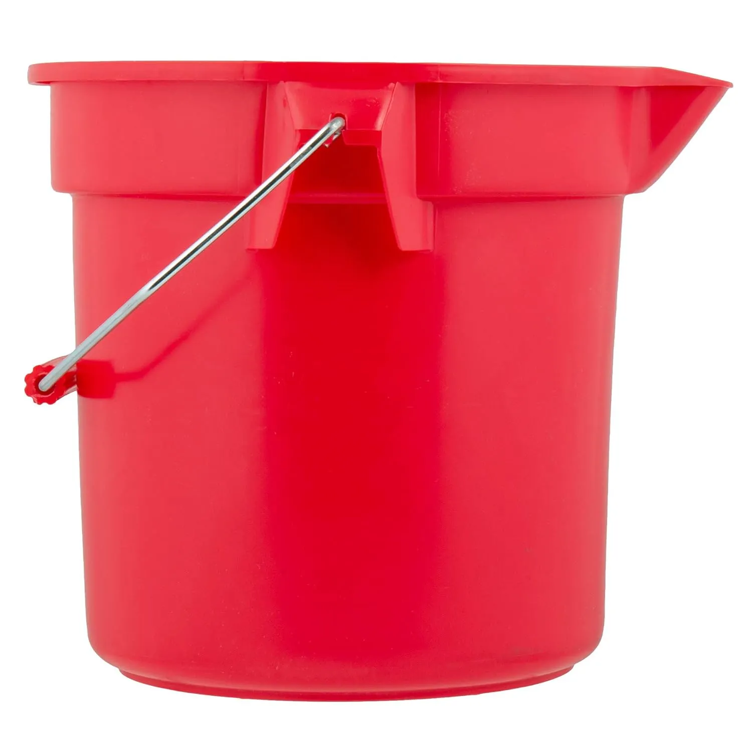 Rubbermaid Commercial Products Brute Heavy-Duty Round Bucket 10-Quart Red Corrosive-Resistant Pail with Handle for Cleaning/Material Transport 1 count