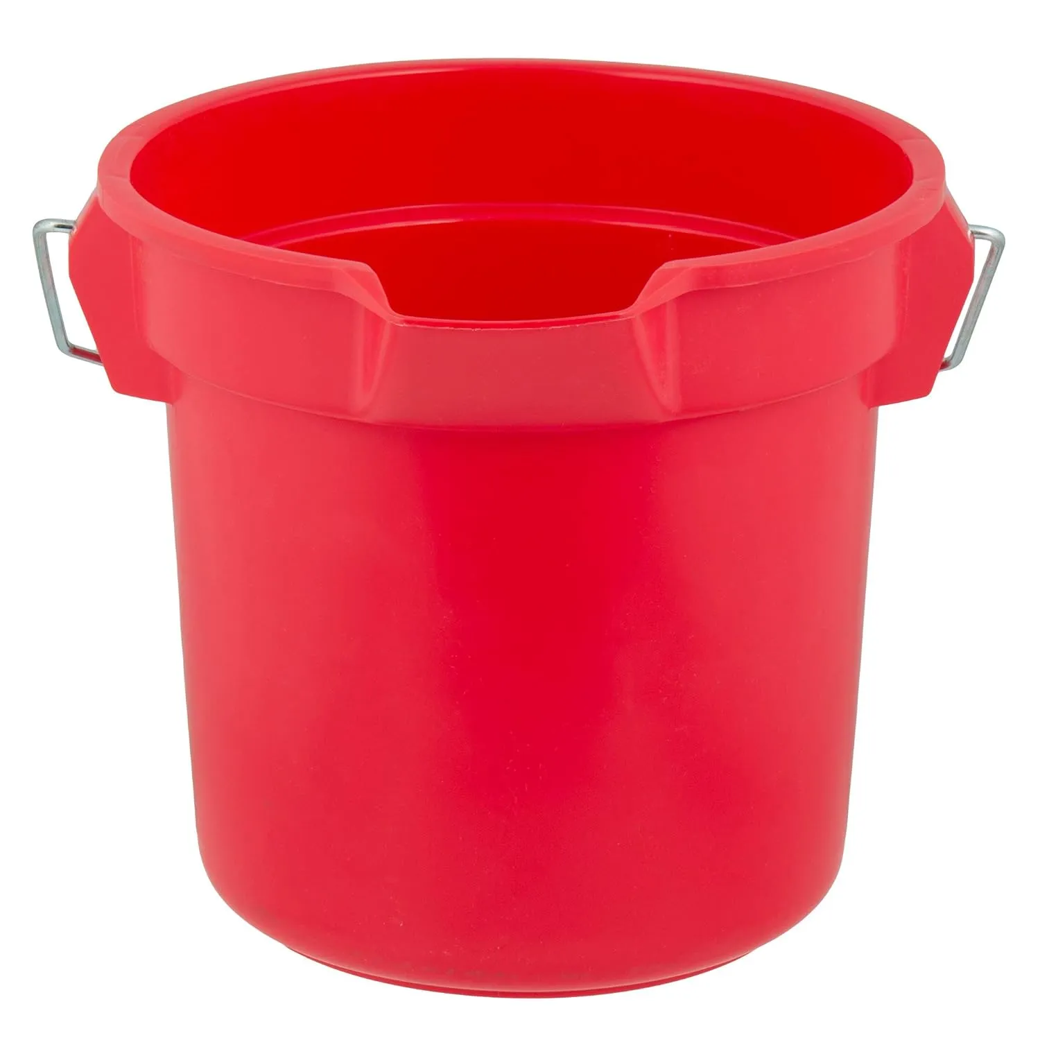 Rubbermaid Commercial Products Brute Heavy-Duty Round Bucket 10-Quart Red Corrosive-Resistant Pail with Handle for Cleaning/Material Transport 1 count
