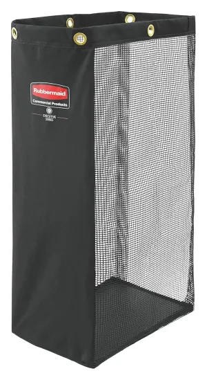 Rubbermaid Commercial Products Executive Series Side-Load Mesh Housekeeping Cart Bag, Black, Compatible with Rubbermaid Cleaning Carts for Laundry/Trash in School/Home/Office/Lobby/Mall