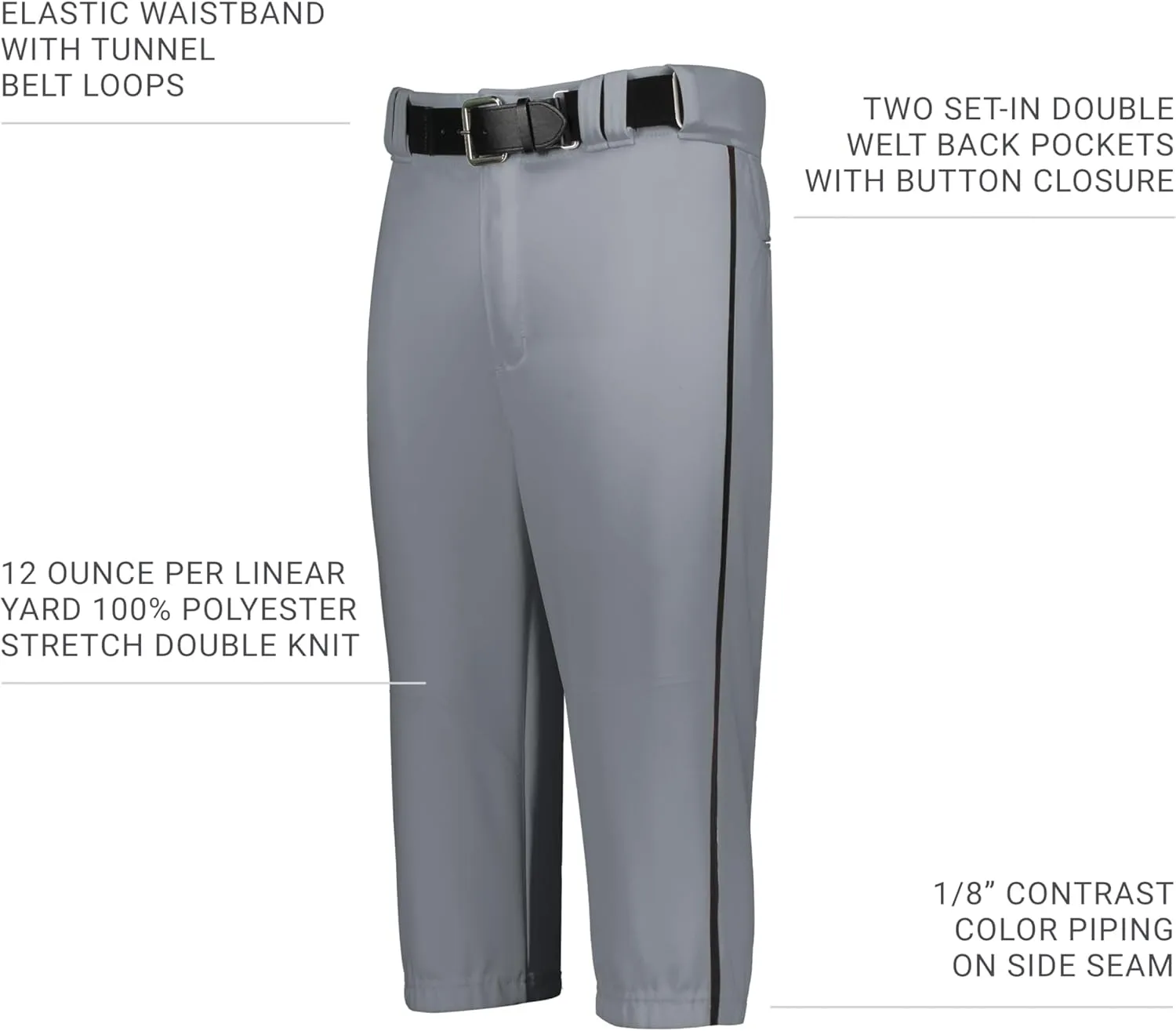 Russell Athletic Men's Piped Diamond Series Knicker 2.0, Durable Fabric, Reinforced Knees, Athletic Fit