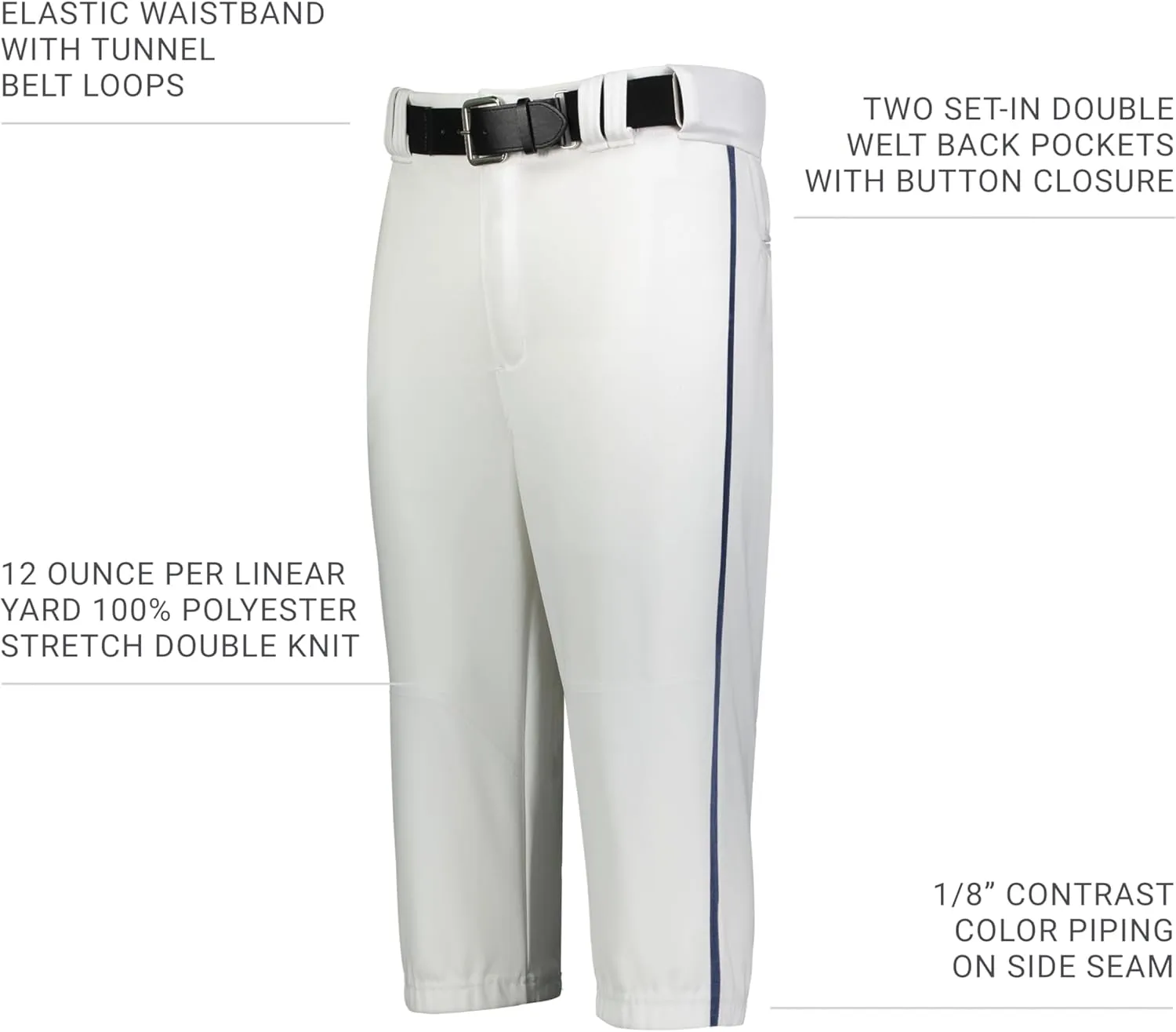 Russell Athletic Men’s Piped Diamond Series Knicker 2.0, Durable Fabric, Reinforced Knees, Athletic Fit