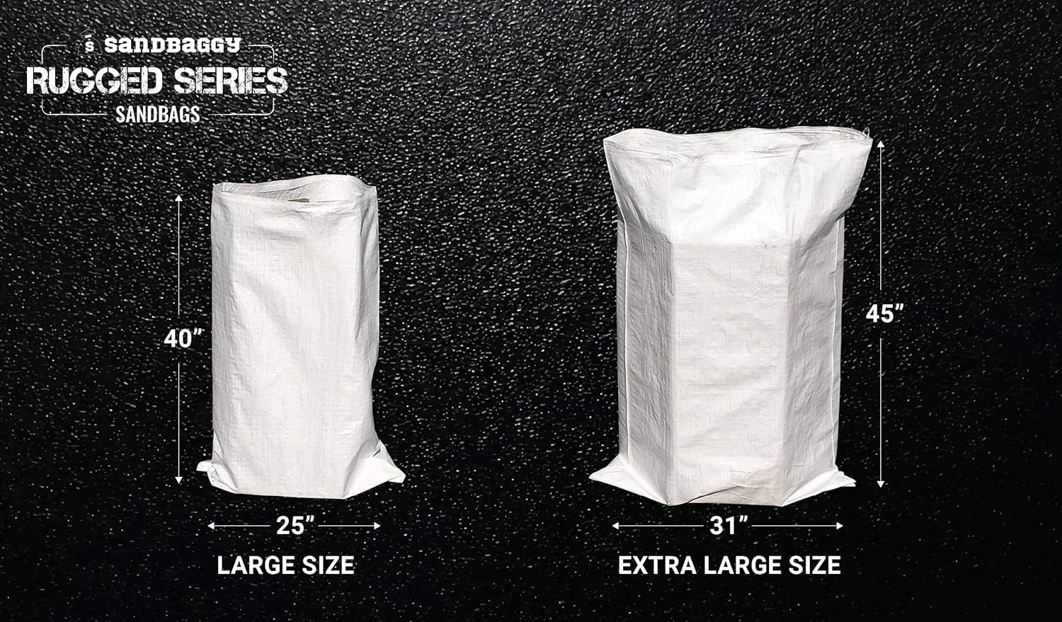 Sandbaggy Large Sandbags - Size: 25" x 40" - Thick Heavy Duty Contractor Bags, Heavy Duty Garbage Bags, Dumpster Bag, Construction Trash Bags, 6 mil (50 Bags)